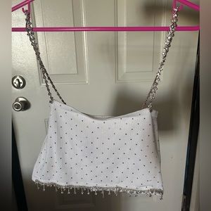 Zara crop top white with blings to it